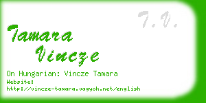 tamara vincze business card